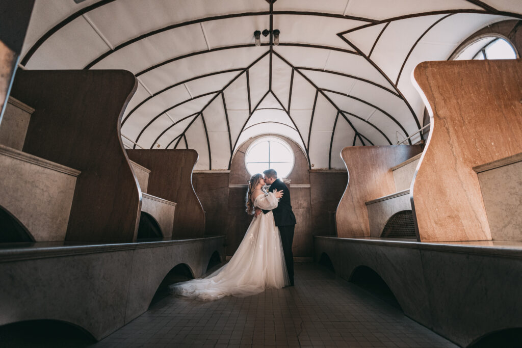 lightner museum wedding photo in the historic bath house located in saint augustine florida